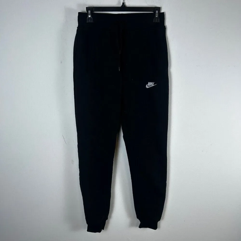 Nike Tracksuit Youth Large Black Full Zip Hoodie Sweatpants Set Fleece